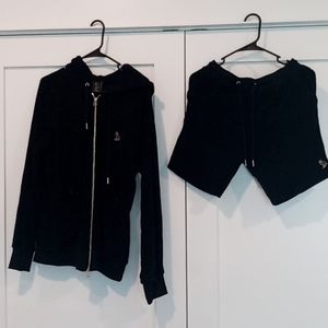 OVO Men's Black Terry Clothe Hoodie/Shorts Set